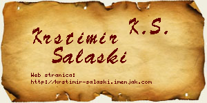 Krstimir Salaški vizit kartica
